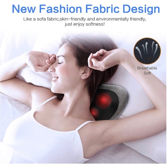 Shiatsu Back and Neck Massager with Heat Electric Massage Pillow - Picture 3 of 5